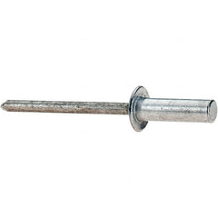 Value Collection - Size 66 Dome Head Aluminum Closed End Sealing Blind Rivet - Aluminum Mandrel, 0.251" to 3/8" Grip, 3/8" Head Diam, 0.192" to 0.196" Hole Diam, 0.656" Length Under Head, 3/16" Body Diam - Exact Tooling