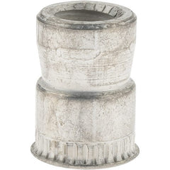 Value Collection - #8-32 UNC, Cadmium-Plated, Steel Knurled Rivet Nut Inserts - 0.03" to 0.09" Grip, 1/4" Drill Size, 0.269" Body Diam - Exact Tooling