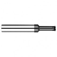 0.0980″ Cutter Diameter × 0.5000″ (1/2″) Reach Carbide Single Form #6 Thread Milling Cutter, 4 Flutes, Amorphous Diamond Coated - Exact Tooling