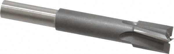 Made in USA - 3/8" Diam, 1/4" Shank, Diam, 4 Flutes, Straight Shank, Interchangeable Pilot Counterbore - Exact Tooling