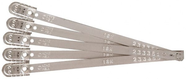 Pryor - 8.27 Inch Long, 70 Kg Breaking Strength, Metal T Indicative Seal - 7 Inch Operating Length, Metallic Tin Plated Metal - Exact Tooling