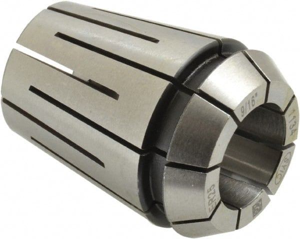 Parlec - 9/16" ER25 Coolant Collet - 1.338" OAL, 1.023" Overall Diam - Exact Tooling