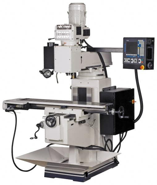 Vectrax - 54" Long x 10" Wide, 3 Phase Fagor 3 Axis 8055i CNC Milling Machine - Frequency Control, NT40 Taper, 5 hp - Exact Tooling