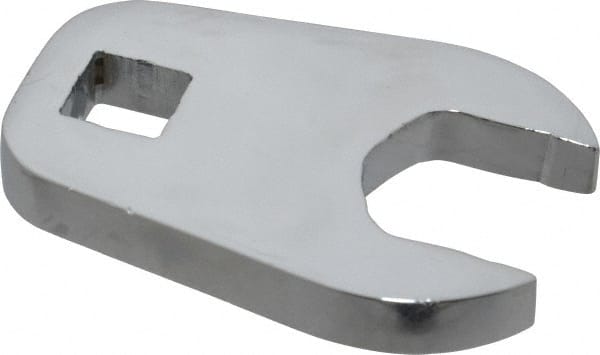 Proto - 15/16" 1/2" Drive Full Polish Chrome Open End Crowfoot Wrench - 1-15/16" Head Diam x 3/8" Head Thickness, 1-31/32" OAL - Exact Tooling