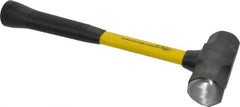 NUPLA - 3 Lb Head, 14" Long Sledge Hammer - Steel Head, 4-3/4" Long Head, Fiberglass Handle - Exact Tooling