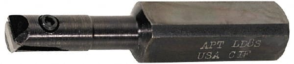 APT - 1-1/16" Min Bore Diam, 6-1/4" OAL, 1" Shank Diam, Indexable Boring Bar - 4" Max Bore Depth, TPG 321 Insert, Screw Holding Method - Exact Tooling