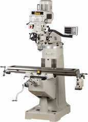 Value Collection - 9 x 49" 2 hp 220V Variable Speed Pulley Control 3 Phase Knee Milling Machine - Exact Tooling