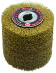 4 x 2-3/4 x 5/8-11" Brass Plated wire .030 - Wire Brush for Right Angle Grinders - Exact Tooling