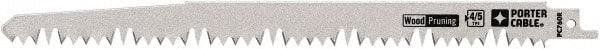 Porter-Cable - 9" Long x 3/4" Thick, High Speed Steel Reciprocating Saw Blade - Straight Profile, 4 to 5 TPI, Toothed Edge, Universal Shank - Exact Tooling