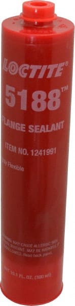 Loctite - 300 mL Cartridge Red Polyurethane Joint Sealant - -65 to 300°F Operating Temp, 24 hr Full Cure Time, Series 5188 - Exact Tooling