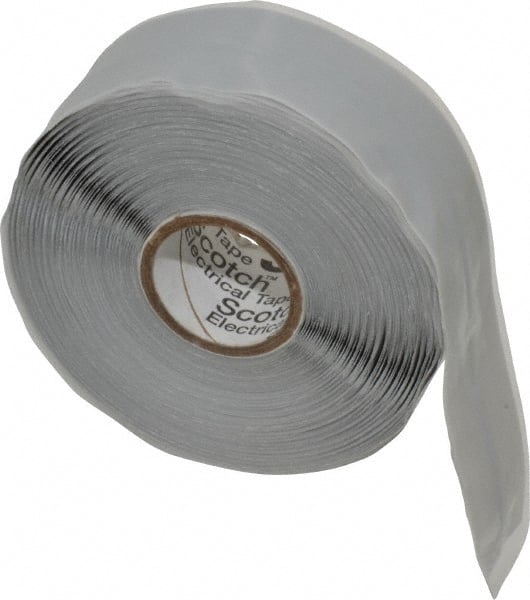 3M - 1" x 30', Gray Silicone Electrical Tape - Series 70HDT, 20 mil Thick, 600 V/mil Dielectric Strength - Exact Tooling