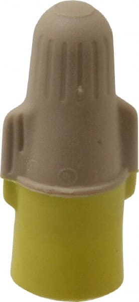 3M - 2, 22 to 3, 12 AWG, 600 Volt, Flame Retardant, Wing Twist on Wire Connector - Tan & Yellow, 221°F - Exact Tooling