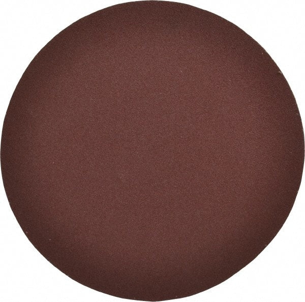 Merit Abrasives - 8" Diam, 100 Grit Aluminum Oxide Adhesive PSA Disc - Medium Grade, Black, Cloth Backing, Flexible - Exact Tooling