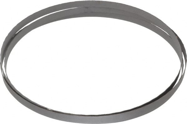 Starrett - 14 to 18 TPI, 7' 9" Long x 1/2" Wide x 0.025" Thick, Welded Band Saw Blade - Bi-Metal, Toothed Edge, Raker Tooth Set, Contour Cutting - Exact Tooling