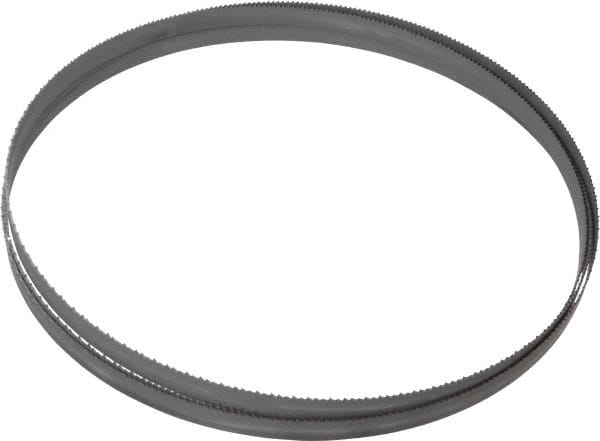 Starrett - 10 TPI, 7' 11" Long x 1/2" Wide x 0.035" Thick, Welded Band Saw Blade - Bi-Metal, Toothed Edge, Raker Tooth Set, Contour Cutting - Exact Tooling