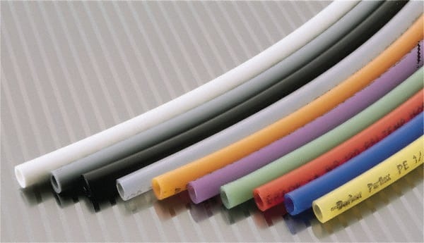 Parker - 3/8" ID x 1/2" OD, 1/16" Wall Thickness, 500' Long, Polyethylene Tube - Black, 90 Max psi, -80 to 150°F - Exact Tooling