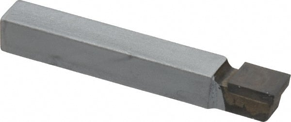 Made in USA - 5/16 x 5/16" Shank, Square Nose Single Point Tool Bit - C-5, Grade C2 - Exact Tooling
