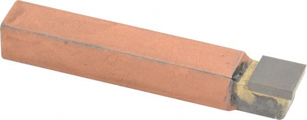 Made in USA - 3/8 x 3/8" Shank, Square Nose Single Point Tool Bit - C-6, Grade C5 - Exact Tooling