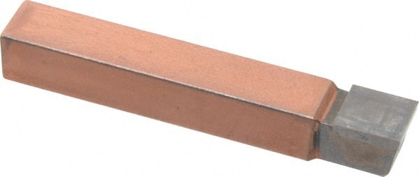 Made in USA - 7/16 x 7/16" Shank, Square Nose Single Point Tool Bit - C-7, Grade C5 - Exact Tooling