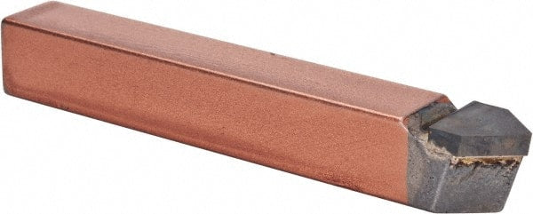 Made in USA - 1/2 x 1/2" Shank, Pointed Nose Single Point Tool Bit - D-8, Grade C5 - Exact Tooling