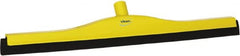 Vikan - 24" Foam Rubber Blade Bench Squeegee - Double Edge, Yellow, Plastic Holder - Exact Tooling