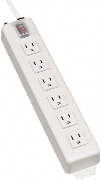 Tripp-Lite - 6 Outlets, 120 VAC15 Amps, 15' Cord, Power Outlet Strip - Keyhole, Tab Mount, 5-15 NEMA Configuration, 13-3/4" Strip - Exact Tooling