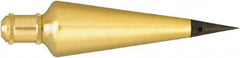 Johnson Level & Tool - 4-3/8 Inch Long, 1-1/8 Inch Diameter Brass Plumb Bob - 8 Ounce, Has Replacable Tip - Exact Tooling