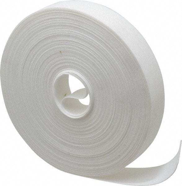 VELCRO Brand - 1" Wide x 25 Yd Long Self Fastening Tie/Strap Hook & Loop Roll - Continuous Roll, White, Printable Surface - Exact Tooling