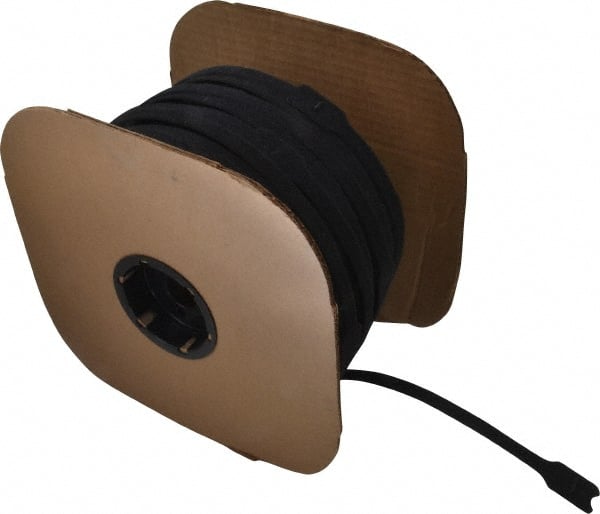 VELCRO Brand - 450 Piece 1" Wide x 12" Piece Length, Self Fastening Tie/Strap Hook & Loop Strap - Perforated/Pieces Roll, Black - Exact Tooling