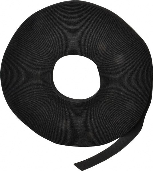 VELCRO Brand - 3/4" Wide x 25 Yd Long Self Fastening Tie/Strap Hook & Loop Roll - Continuous Roll, Black - Exact Tooling