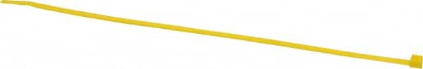 Made in USA - 11-1/4" Long Yellow Nylon Standard Cable Tie - 50 Lb Tensile Strength, 1.32mm Thick, 2" Max Bundle Diam - Exact Tooling
