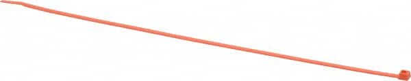 Made in USA - 14-1/4" Long Orange Nylon Standard Cable Tie - 50 Lb Tensile Strength, 1.32mm Thick, 4" Max Bundle Diam - Exact Tooling