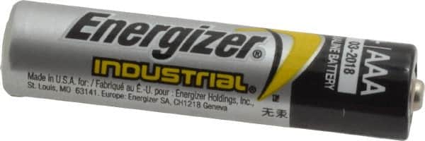 Ability One - Size AAA, Alkaline, Standard Battery - 1.5 Volts, Button Tab Terminal - Exact Tooling