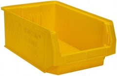 Quantum Storage - 90 Lb. Load Capacity, 19-3/4" Deep, Yellow Polyethylene Hopper Stacking Bin - 7-7/8" High x 12-3/8" Wide x 19-3/4" Long - Exact Tooling