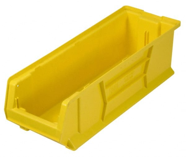 Quantum Storage - 100 Lb. Load Capacity, 23-7/8" Deep, Yellow Polypropylene Hopper Stacking Bin - 7" High x 8-1/4" Wide x 23-7/8" Long - Exact Tooling