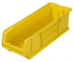 Quantum Storage - 100 Lb. Load Capacity, 23-7/8" Deep, Yellow Polypropylene Hopper Stacking Bin - 7" High x 8-1/4" Wide x 23-7/8" Long - Exact Tooling
