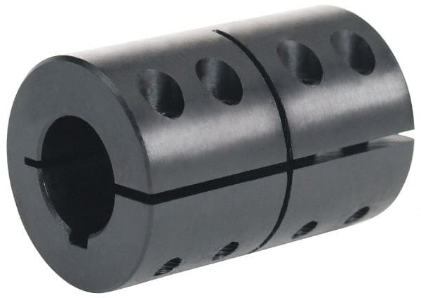 Climax Metal Products - 1-1/8" Bore, Steel, One Piece Clamping Shaft Collar - 2-1/8" Outside Diam, 3-1/4" Wide - Exact Tooling
