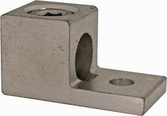 Thomas & Betts - 6 AWG Noninsulated Square Ring Terminal - 5/16" Stud, 2" OAL x 1" Wide, Tin Plated Aluminum Contact - Exact Tooling