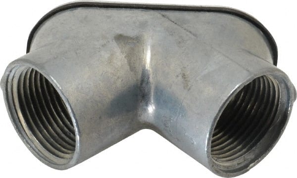 Thomas & Betts - 1" Trade, Die Cast Zinc Threaded Angled Rigid/Intermediate (IMC) Conduit Elbow - Noninsulated - Exact Tooling