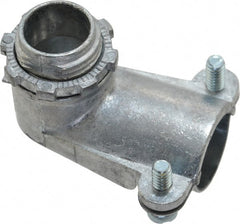 Thomas & Betts - 1/2" Trade, Die Cast Zinc Squeeze Clamp Angled FMC Conduit Connector - Noninsulated - Exact Tooling
