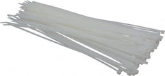 Thomas & Betts - 11-1/2" Long Natural (Color) Nylon Standard Cable Tie - 40 Lb Tensile Strength, 1.13mm Thick, 1-3/4" Max Bundle Diam - Exact Tooling