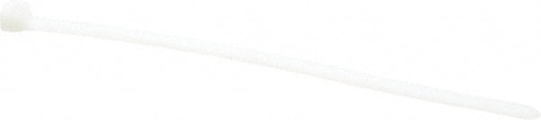Thomas & Betts - 8" Long Natural (Color) Nylon Standard Cable Tie - 120 Lb Tensile Strength, 1.91mm Thick, 1-1/4" Max Bundle Diam - Exact Tooling