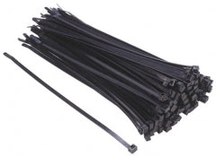 Thomas & Betts - 14.2" Long Black Nylon Standard Cable Tie - 120 Lb Tensile Strength, 1.91mm Thick, 1-1/4" Max Bundle Diam - Exact Tooling