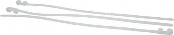 Thomas & Betts - 14.2" Long Natural (Color) Nylon Standard Cable Tie - 120 Lb Tensile Strength, 1.91mm Thick, 4" Max Bundle Diam - Exact Tooling