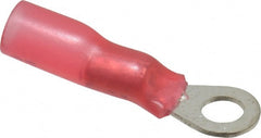 3M - 22-18 AWG Partially Insulated Crimp Connection Circular Ring Terminal - #8 Stud, 1" OAL x 0.31" Wide, Copper Contact - Exact Tooling