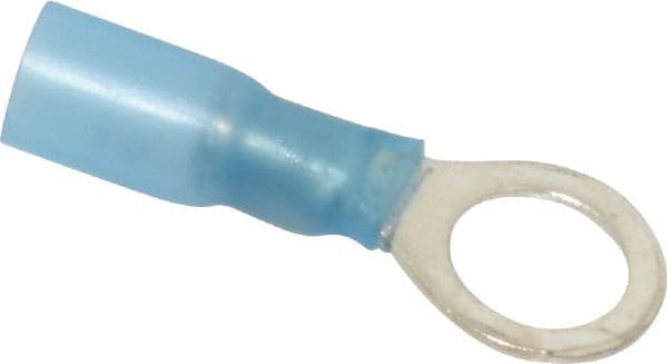 3M - 16-14 AWG Partially Insulated Crimp Connection Circular Ring Terminal - 5/16" Stud, 1.1" OAL x 0.47" Wide, Copper Contact - Exact Tooling