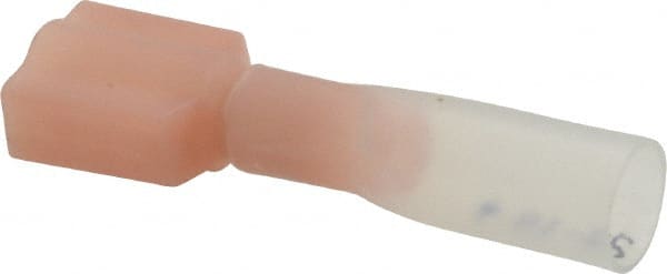 3M - 22 to 18 AWG, Nylon Heat Shrink, Fully Insulated, Male Wire Disconnect - 1/4 Inch Wide Tab, Red, RoHS 2011/65/EU Compliant - Exact Tooling