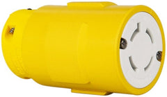 Value Collection - 600 VAC, 30 Amp, L17-30 NEMA, Straight, Ungrounded, Industrial Grade Connector - 3 Pole, 4 Wire, Rubber, Yellow - Exact Tooling