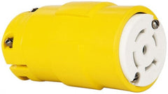 Value Collection - 347/600 VAC, 20 Amp, L23-20 NEMA, Straight, Ungrounded, Industrial Grade Connector - 4 Pole, 5 Wire, Rubber, Yellow - Exact Tooling