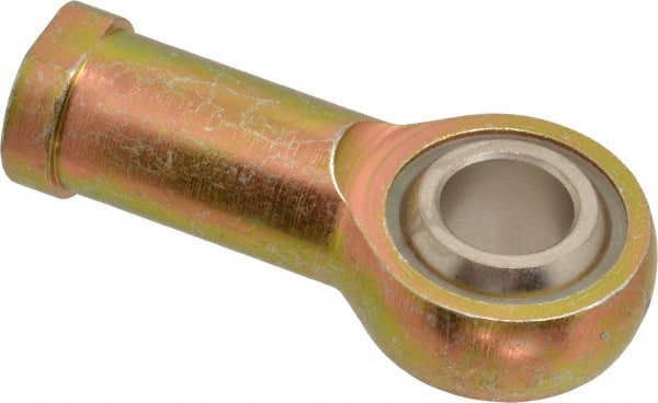 Alinabal - 3/4" ID, 1-3/4" Max OD, 9,000 Lb Max Static Cap, Spherical Rod End - 3/4-16 RH, 7/8" Shank Diam, 1-3/4" Shank Length, Steel with Molded Nyloy Raceway - Exact Tooling
